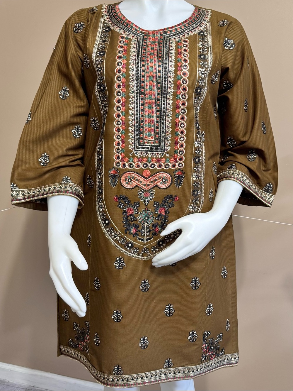 Pakistani cotton embroidered kurti/top/tunic